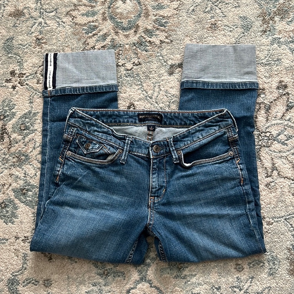 Cuffed banana republic capris